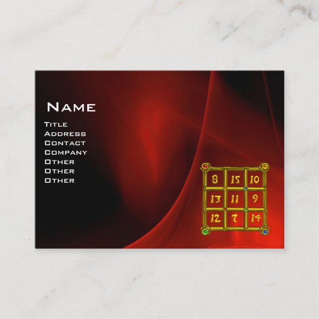 MAGIC SQUARE 33 , Red Black Visitenkarte (Vorderseite)