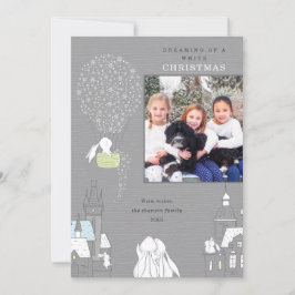 Magic Storybook White Christmas Foto Feiertagskarte