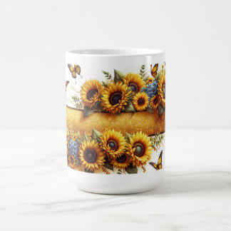 Magic Sunflower and Butterfly Mug Wrap