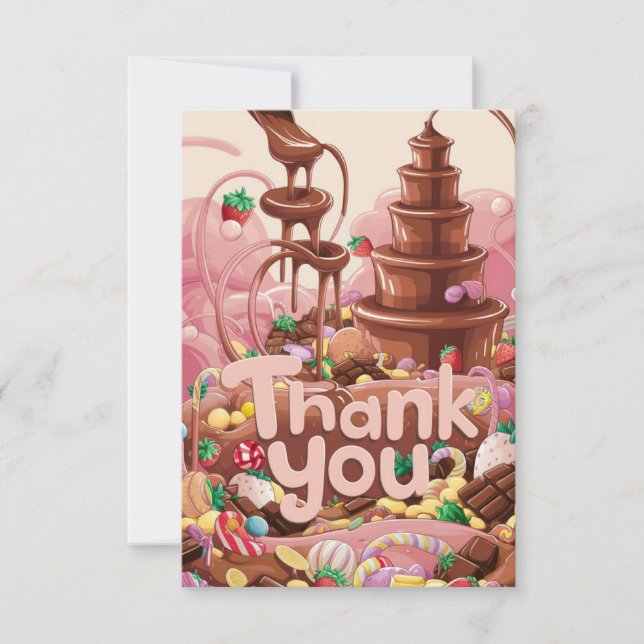 Magic Sweet Chocolate danke Karte (Vorderseite)