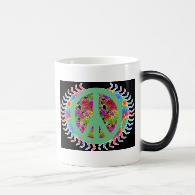 Magic SYMBOLE DE PAIX DE FLEURS MOUFFER Mug (Droite)
