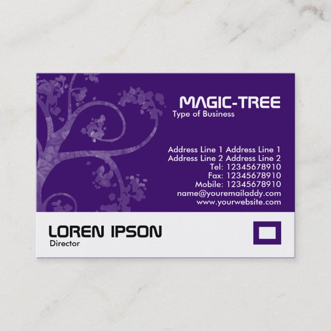 Magic Tree - Dark Violet (330066) Visitenkarte (Vorderseite)