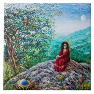 MAGIC TREE / Morgendämmerung in grünem Holz und Da Fliese