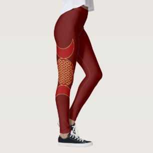 Magic Triple Moon - Spirit Flower Of Life 1 Kapuze Leggings