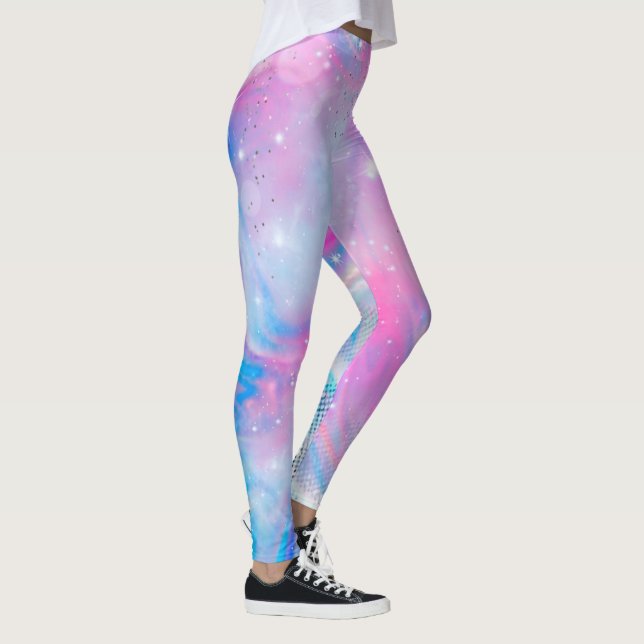 Magic Unicorn Pink Blue Leggings (Rechts)