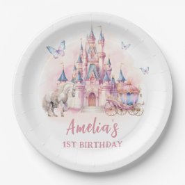 Magic Unicorn Princess Burg Birthday Papierplatte Pappteller