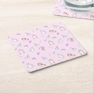 Magic Unicorn Regenbogengradienten 1. Party Rechteckiger Pappuntersetzer