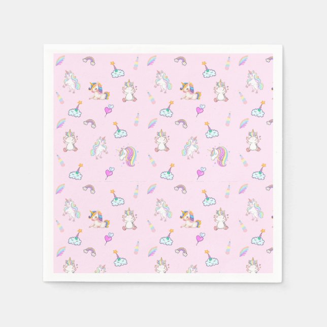 Magic Unicorn Regenbogengradienten 1. Party Serviette (Vorderseite)