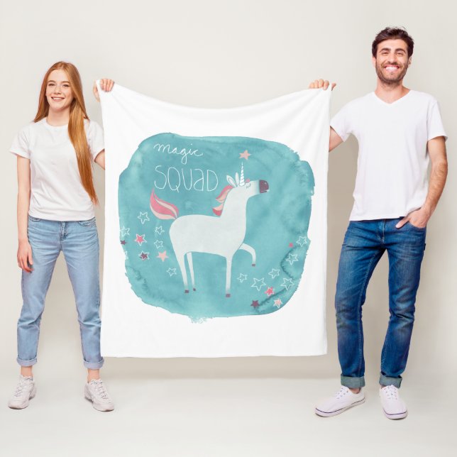 Magic Unicorn Squad Fleecedecke (Beispiel)