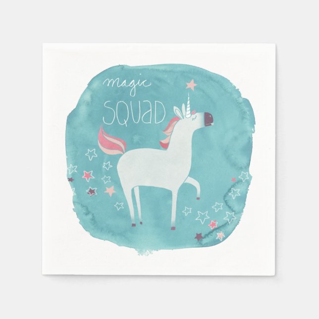 Magic Unicorn Squad Serviette (Vorderseite)