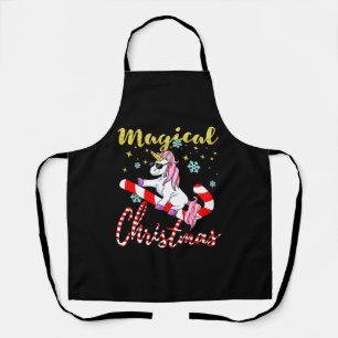 Magic Unicorn zu Weihnachten mit Glitzer Schürze