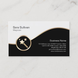 Magic Wand Icon Magician Business Card Visitenkarte