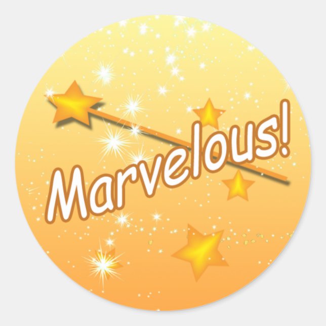 Magic Wand Marvelous Stars Teacher Award Stickers (Vorderseite)