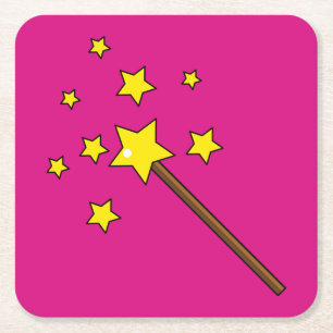 Magic Wand Rechteckiger Pappuntersetzer