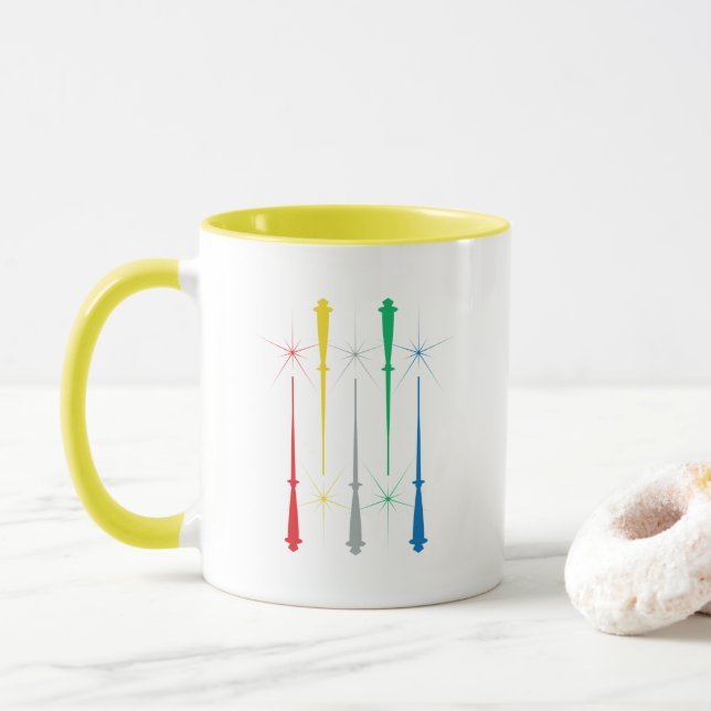 Magic Wands Mug 11oz. Jaune (Avec donut)
