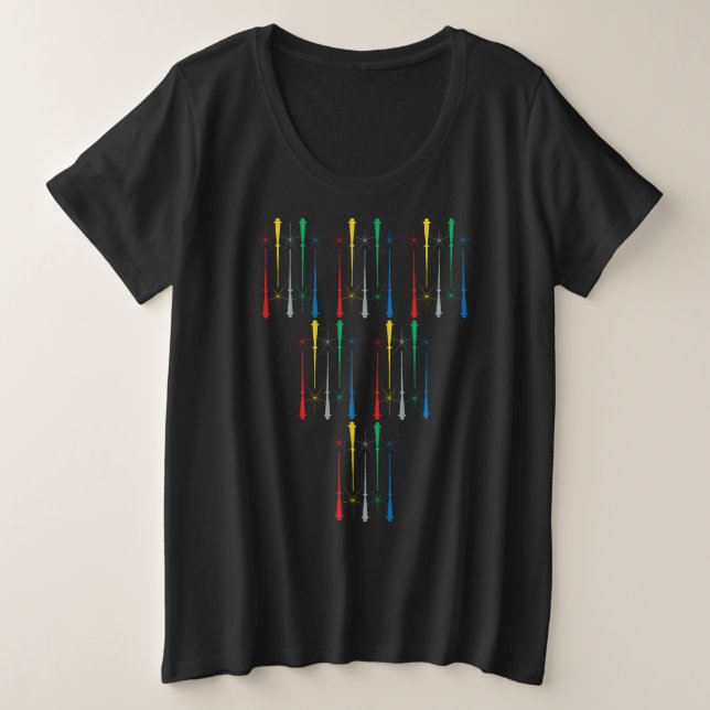 Magic Wands Plus Size T-shirt femme (Design devant)