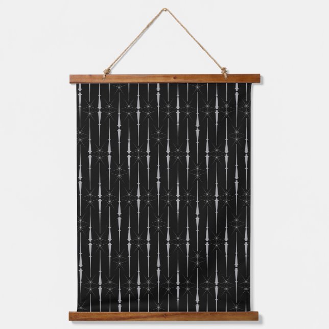 Magic Wands Wood Topped Tapestry Wandteppich Mit Holzrahmen (Vorderseite)