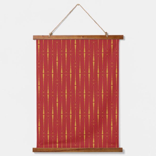 Magic Wands Wood Topped Tapestry Wandteppich Mit Holzrahmen (Vorderseite)