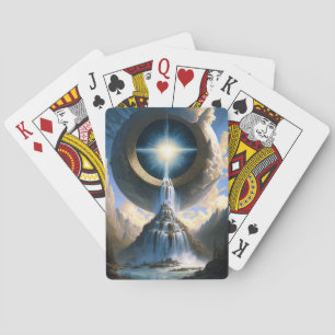 Magic Waterfall Surreal Fantasy Art Spielkarten