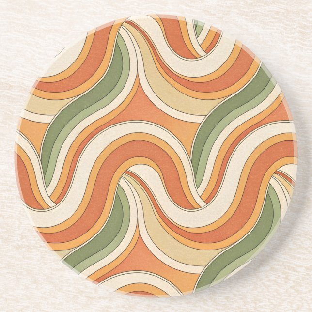 Magic Waves Muster Getränkeuntersetzer (Vorne)