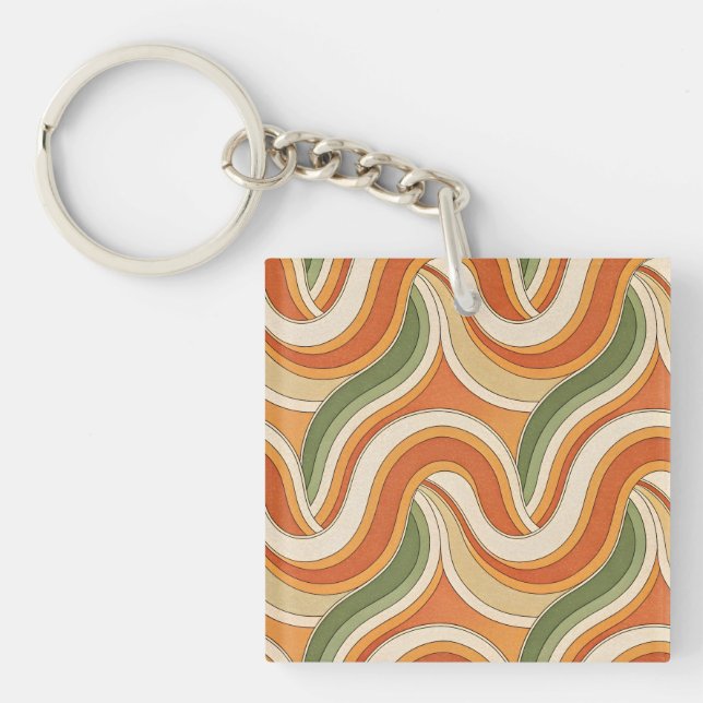 Magic Waves Muster Schlüsselanhänger (Vorderseite)