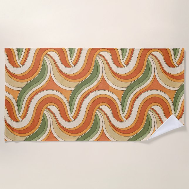 Magic Waves Muster Strandtuch (Vorderseite)