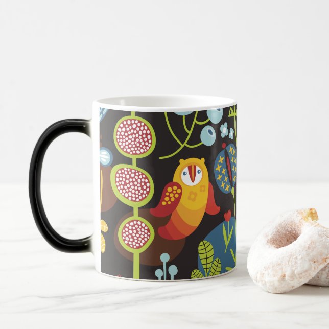 Magic Whimsical Garden Owl Mug (Avec donut)
