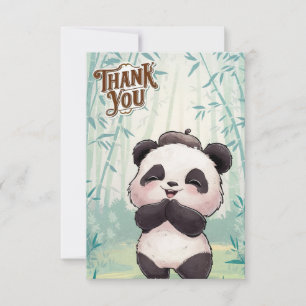 Magic Whimsical Panda Dankeskarte