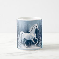 Magic White Winter Horse