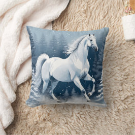 Magic White Winter Horse Kissen