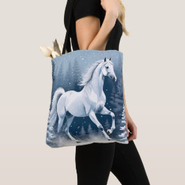 Magic White Winter Horse Tasche
