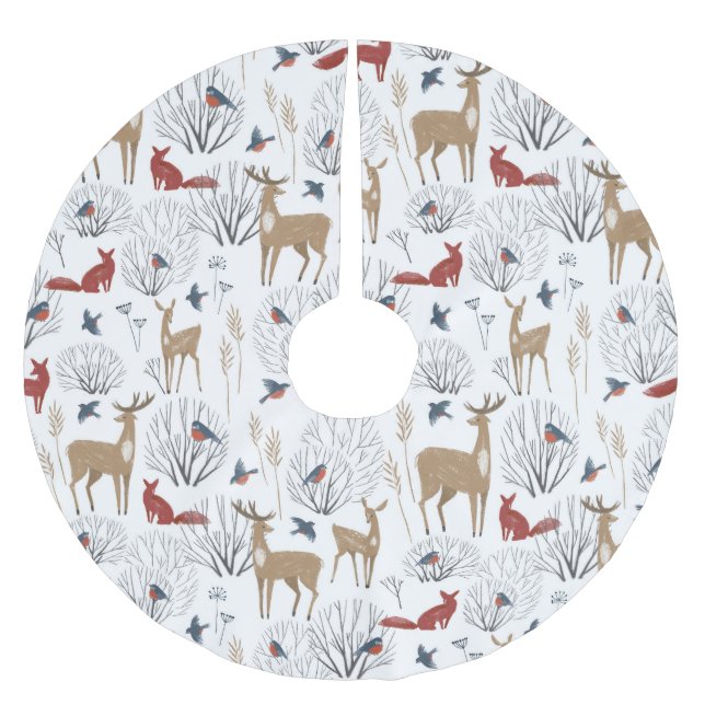 Magic Winter Wonderland Polyester Weihnachtsbaumdecke (Vorderseite)