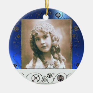 MAGIC WIRBEL FOTO TEMPLATE , Blue Saphir Keramik Ornament