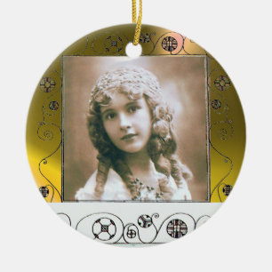 MAGIC WIRBEL FOTO TEMPLATE , Gelbes Topaz Keramikornament