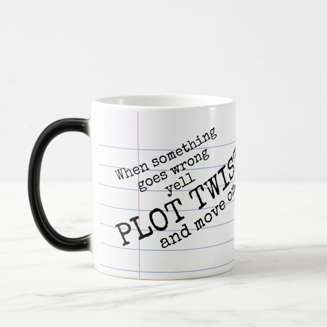 Magic "Yell PLOT TWIST ! & Aller à" Mug de Morphage (Gauche)