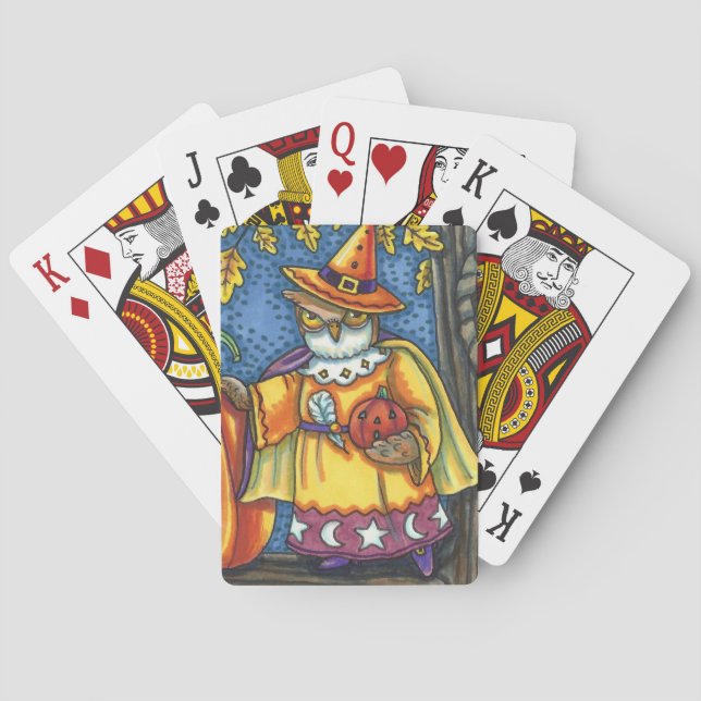 MAGIC ZAUBER UND HALLOWEEN HOOTS, OWL WIZARD SPIELKARTEN (Rückseite)