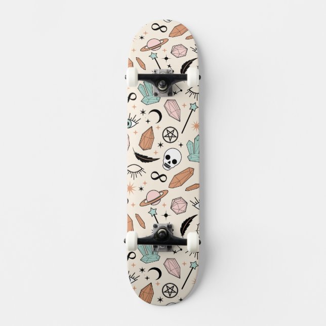 Magic Zaubers Thema Skateboard (Vorderseite)