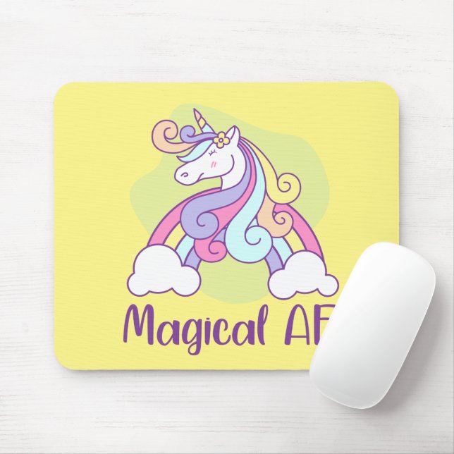 Magical AF | Einhorn Mousepad (Mit Mouse)