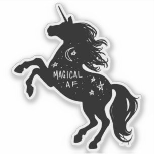 Magical AF Einhornkleber Aufkleber