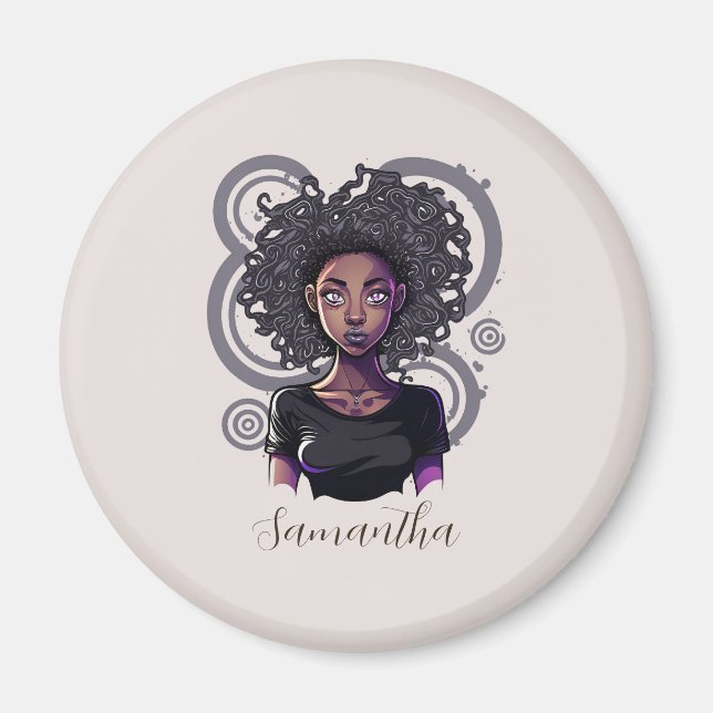 Magical Afro Woman Magnet (Vorne)