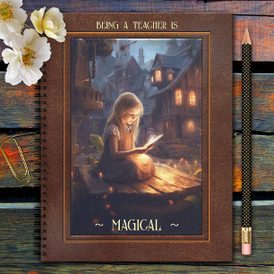 Magical Art Reading Teacher Notizbuch