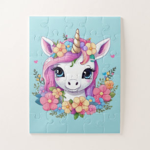 Magical Baby Unicorn mit Blume