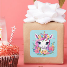 Magical Baby Unicorn mit Blume