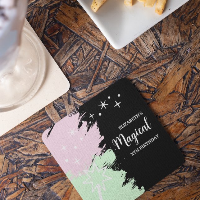 Magical Birthday Rechteckiger Pappuntersetzer (Von Creator hochgeladen)