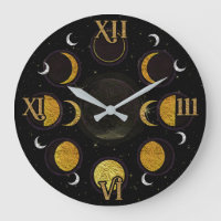 Magical Black & Gold Moon Phasen