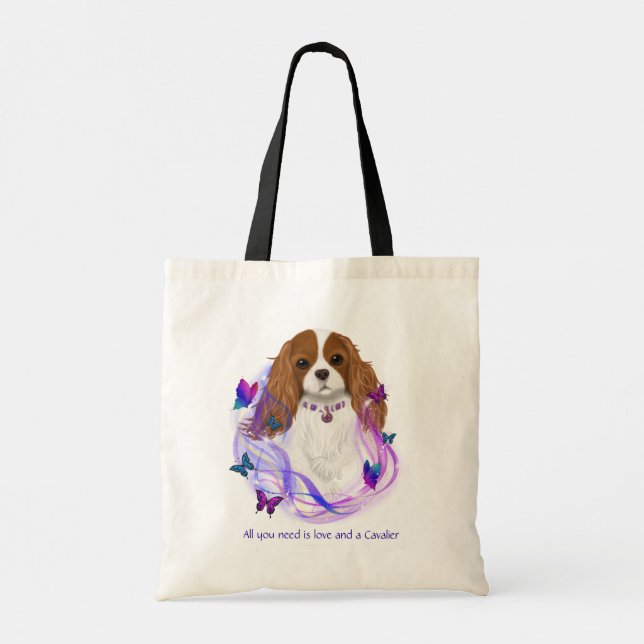 Magical Blenheim Cavalier King Charles Spaniel Tragetasche (Rückseite)
