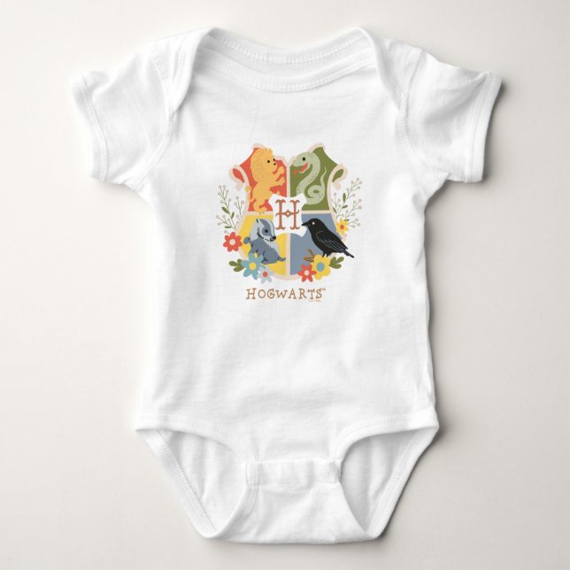 Magical Blooms HOGWARTS™ Crest Baby Strampler (Vorderseite)