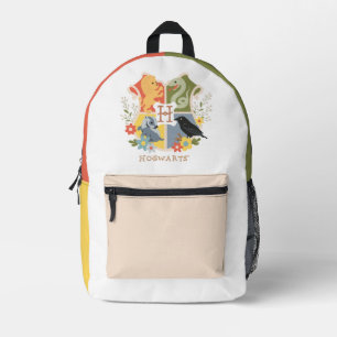 Magical Blooms HOGWARTS™ Wappen Bedruckter Rucksack
