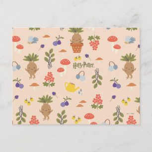 Magical Blooms Mandrake Pattern Postkarte