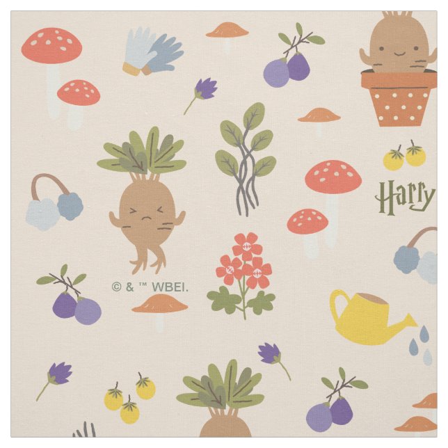 Magical Blooms Mandrake Pattern Stoff (Muster)